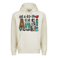 Oatmeal Heather i do it for the aha moments teacher Premium Hoodie - OliviaCreatesArt