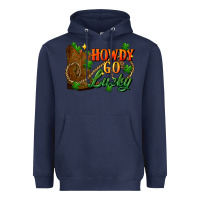 Navy Howdy go lucky st. patricks day Heavyweight Hoodie - FaDigitalArtStudio