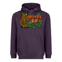 Plum Howdy go lucky st. patricks day Heavyweight Hoodie - FaDigitalArtStudio