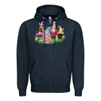 Navy Easter gnomies truck  Easter Day Zipper Hoodie - CowGirlArtShop