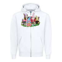 White Easter gnomies truck  Easter Day Zipper Hoodie - CowGirlArtShop