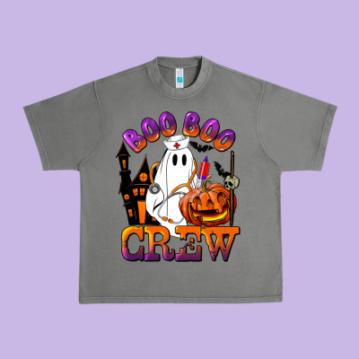 Boo Boo Crew Nurse Urban Heavy Tee Designed By Lillyallendesigns