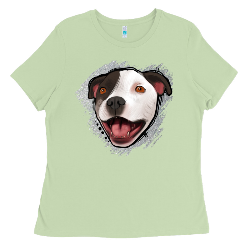 Pittbull Gray Glitter Ladies Tee by Jasminsmagicworld | Teevron