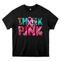 Black think pink cancer ribbon Heavy Core Tee - AdoDesignShop