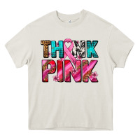 Cream think pink cancer ribbon Heavy Core Tee - AdoDesignShop