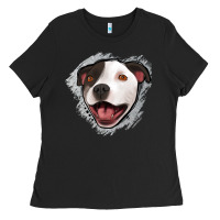 Black pittbull gray glitter Ladies Tee - Jasminsmagicworld