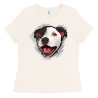 Bone pittbull gray glitter Ladies Tee - Jasminsmagicworld