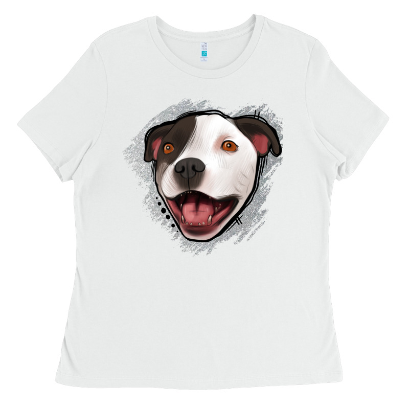 Pittbull Gray Glitter Ladies Tee by Jasminsmagicworld | Teevron