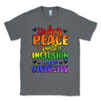 Charcoal Heather inspirational words in rainbow colors Classic Tee - LillyAllenDesigns