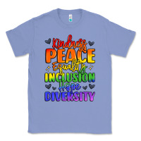 Colony Blue inspirational words in rainbow colors Classic Tee - LillyAllenDesigns