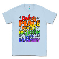 Dusty Blue inspirational words in rainbow colors Classic Tee - LillyAllenDesigns