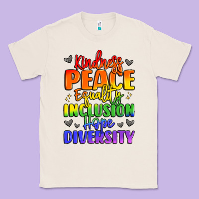 Inspirational Words In Rainbow Colors Classic Tee Designed By Lillyallendesigns