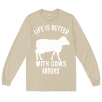 Mushroom Life Is Better With Cows Around Long Sleeve Tee - Bettercallsaul