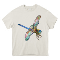 Cream Dragon Fly Heavy Core Tee - LillyAllenDesigns