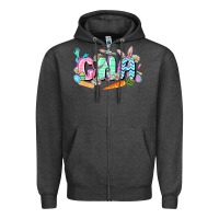 Charcoal Heather Easter CNA  Easter Day Zipper Hoodie - CowGirlArtShop