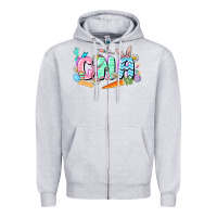 Heather Grey Easter CNA  Easter Day Zipper Hoodie - CowGirlArtShop