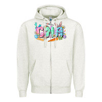 Oatmeal Heather Easter CNA  Easter Day Zipper Hoodie - CowGirlArtShop