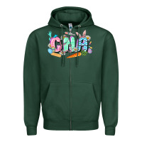 Sports Green Easter CNA  Easter Day Zipper Hoodie - CowGirlArtShop