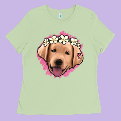 Jack Russel Floral Kopyası Ladies Tee Designed By Jasminsmagicworld