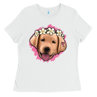 White jack russel floral kopyası Ladies Tee - Jasminsmagicworld