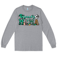 Heather Grey soccer mama Long Sleeve Tee - Jasminsmagicworld