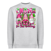 Heather Grey gnome for the holidays Heavyweight Sweatshirt - texasbilliewilder