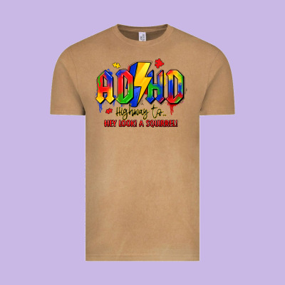 Adhd Awareness Vintage Tee Designed By Lillyallendesigns