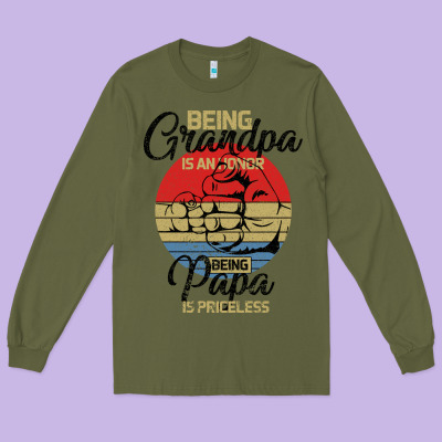 Being Grandpa İs An Honor Being Papa İs Priceless Long Sleeve Tee Designed By Bettercallsaul