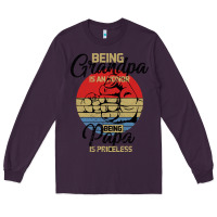 Plum Being Grandpa İs An Honor Being Papa İs Priceless Long Sleeve Tee - Bettercallsaul
