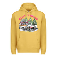 Antique Gold merry christmas gnomies Premium Hoodie - FaDigitalArtStudio