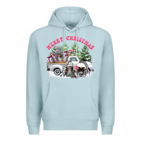 Blue Mist merry christmas gnomies Premium Hoodie - FaDigitalArtStudio
