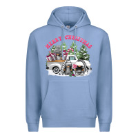 Colony Blue merry christmas gnomies Premium Hoodie - FaDigitalArtStudio