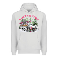 Dove Grey merry christmas gnomies Premium Hoodie - FaDigitalArtStudio