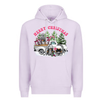 Lilac merry christmas gnomies Premium Hoodie - FaDigitalArtStudio