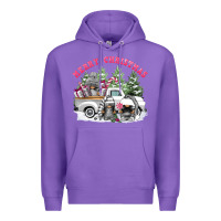 Purple merry christmas gnomies Premium Hoodie - FaDigitalArtStudio