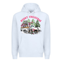 White merry christmas gnomies Premium Hoodie - FaDigitalArtStudio