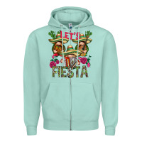 Seafoam Let's fiesta with gnomies Mexico Zipper Hoodie - HowdyJamesFarm