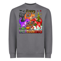 Storm happy hallothanksmas dinosaur Heavyweight Sweatshirt - texasbilliewilder