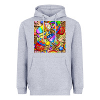 Heather Grey lgbtq pride coffee cups with leopard seamless pattern bbs Heavyweight Hoodie - BundleAndBundleShop