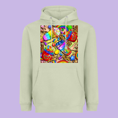 Lgbtq Pride Coffee Cups With Leopard Seamless Pattern Bbs Heavyweight Hoodie Designed By Bundleandbundleshop