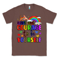 Chestnut courage to be yourself rainbow message Classic Tee - LillyAllenDesigns
