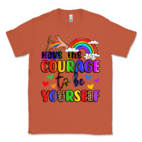 Copper courage to be yourself rainbow message Classic Tee - LillyAllenDesigns
