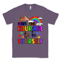 Lavender courage to be yourself rainbow message Classic Tee - LillyAllenDesigns