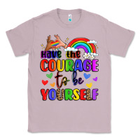 Lilac courage to be yourself rainbow message Classic Tee - LillyAllenDesigns
