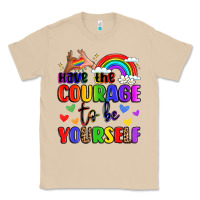 Mushroom courage to be yourself rainbow message Classic Tee - LillyAllenDesigns