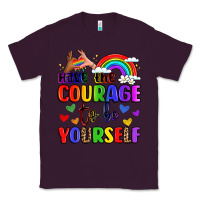 Plum courage to be yourself rainbow message Classic Tee - LillyAllenDesigns