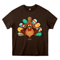 Chocolate Brown thanksgiving turkey Heavy Core Tee - Jasminsmagicworld