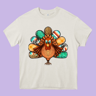 Thanksgiving Turkey Heavy Core Tee Designed By Jasminsmagicworld