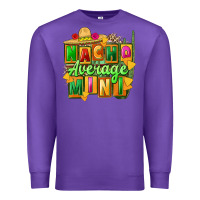 Purple nacho average mini Premium Sweatshirt - FaDigitalArtStudio