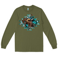 Army Green western cowboy Long Sleeve Tee - RanaPortraitStore
